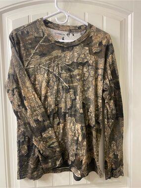 Camo Long Sleeve Shirt Y2K